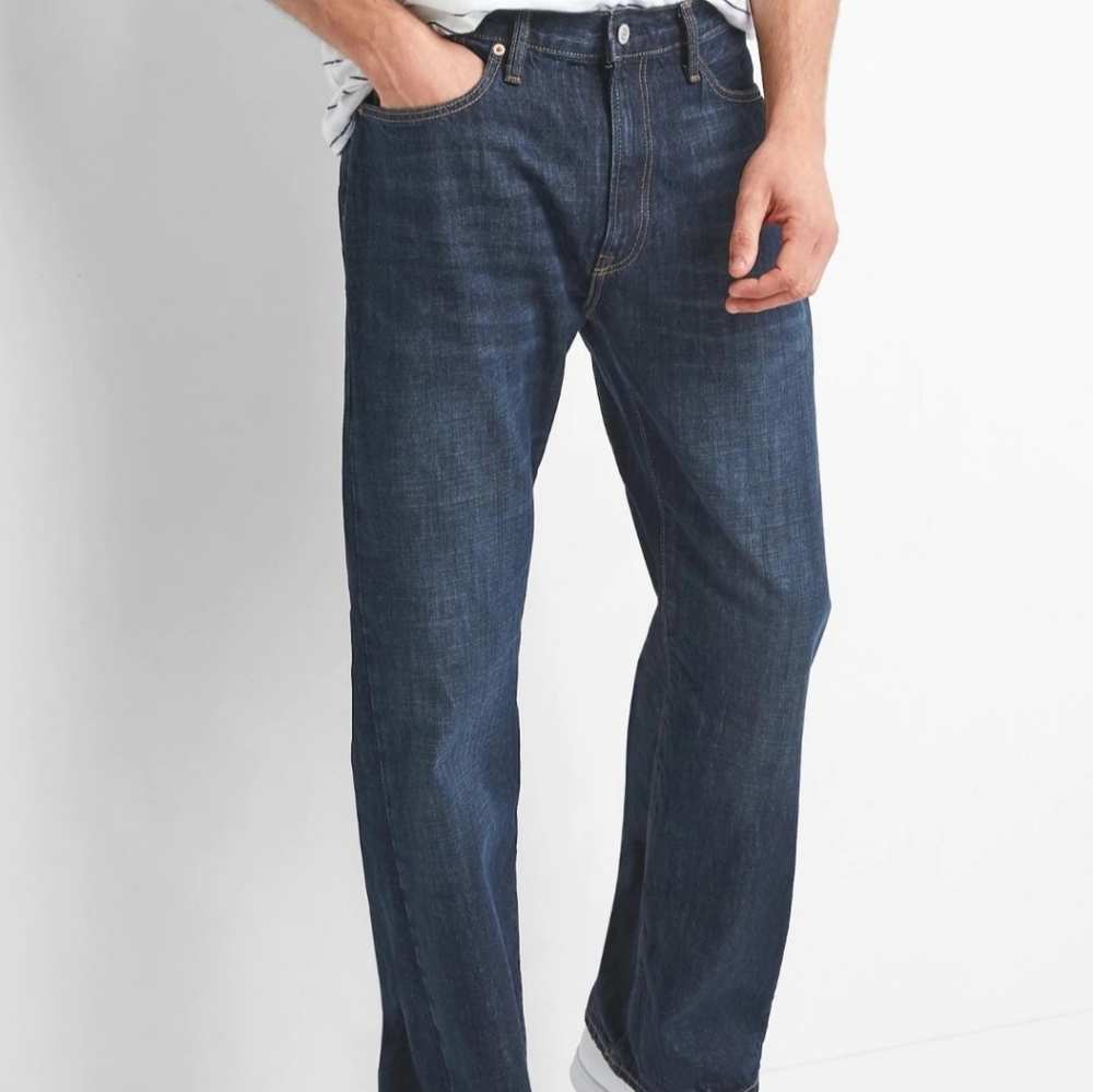 GAP Men's Relaxed Jeans-29W 34L - Picture 2 of 7